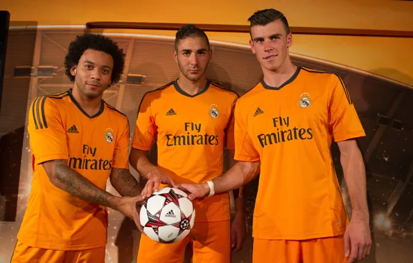 The ball, photoshoot, real Madrid, marcelo, benzema, bale, guest form