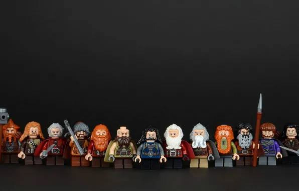 Picture background, LEGO, dwarves, figures, Lego, The hobbit, The Hobbit