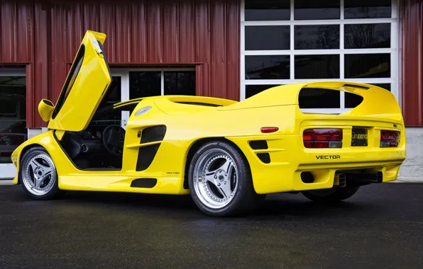 Yellow, sports car, Vector M12