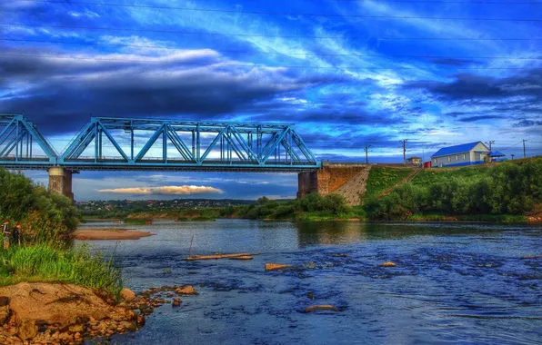 Picture bridge, city, the city, river, Kaluga, Kaluga, Ugra