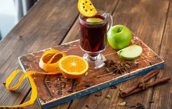 Apple, orange, Drink