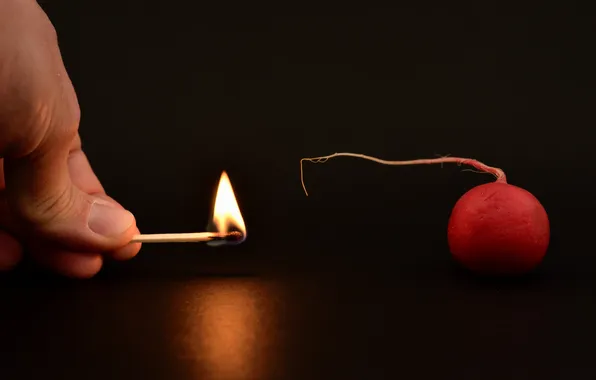 Picture background, fire, radishes