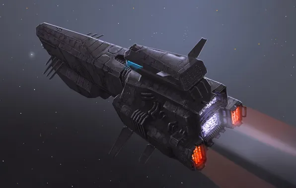 Space, Ship, Fantasy, Engines, Art, Spaceship, Fiction, Spaceship
