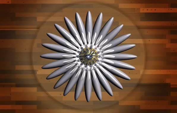 Abstraction, round, center, symmetry, Daisy 4K