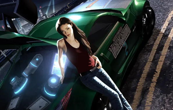 Picture Girl, Machine, Girl, Car, NFS, Game, Need For Speed, Underground 2