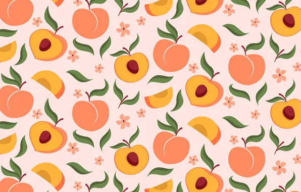 Texture, peaches, a lot