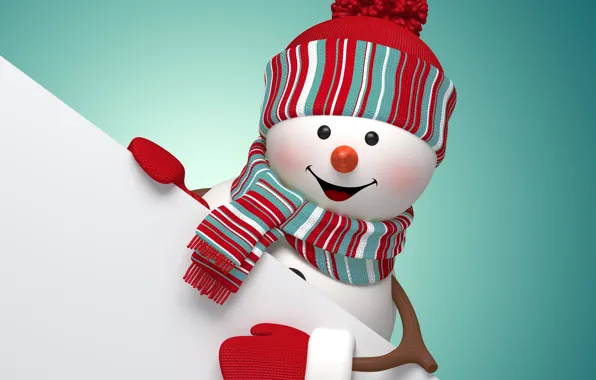 Picture New Year, Christmas, snowman, Christmas, New Year, cute, snowman, Merry