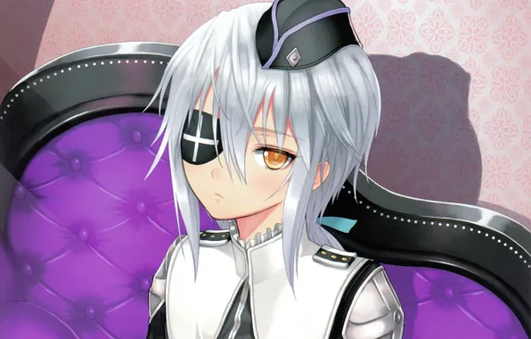 Chair, headband, pussy, art, shoulder straps, visual novel, tony taka, shining resonance