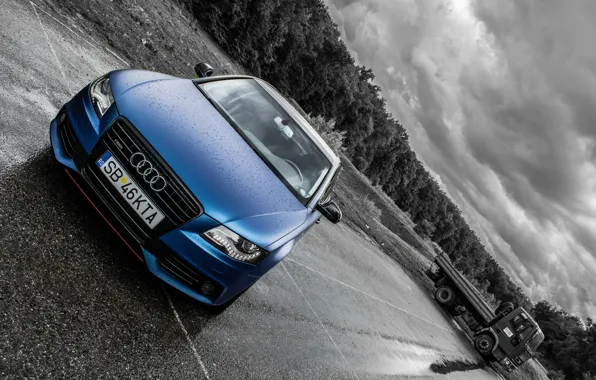 Audi, Wood, RS4, Truck