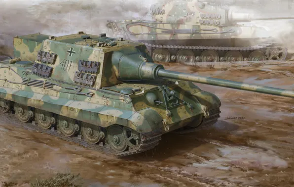 Germany, Hunting tiger, The second World war, Tank weapon, Armor