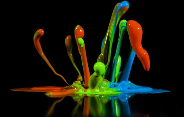 Squirt, paint, color, splash, liquid