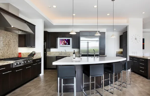 Design, white, black, kitchen, headsets