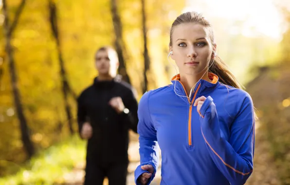 Picture autumn, running, sportswear, outdoor training