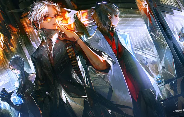 Look, girl, smoke, surprise, cigarette, guy, art, Panorama