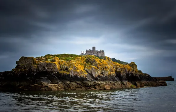Sea, landscape, island