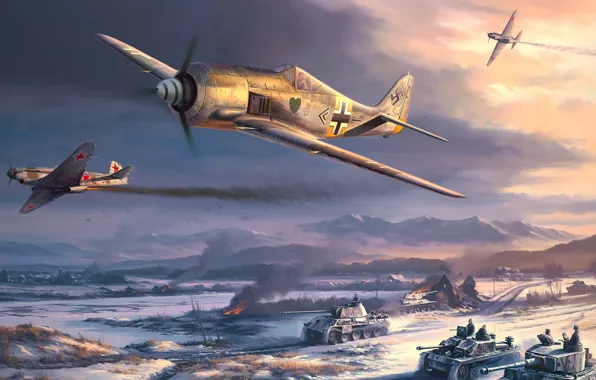 Figure, dogfight, Nicolas Trudgian, Fw-190
