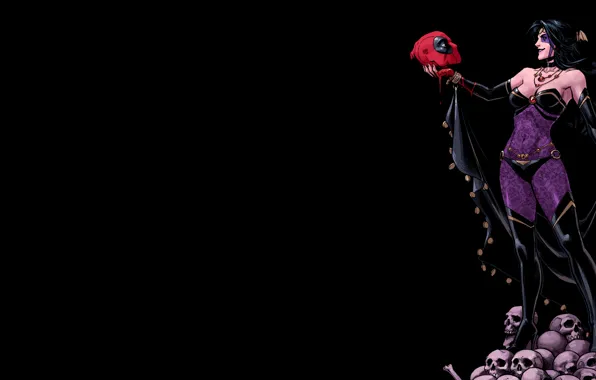 Skull, sake, Deadpool, Marvel, Deadpool, Comics, Wade Wilson, Marvel