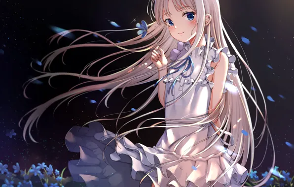 Picture flowers, the wind, girl, Unprecedented Flower