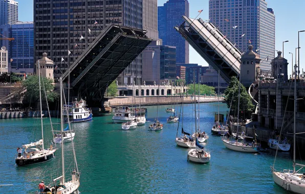 City, the city, USA, Chicago, Illinois