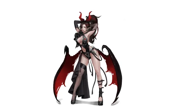 Girl, Style, Girl, Wings, The demon, Fantasy, Art, Succubus