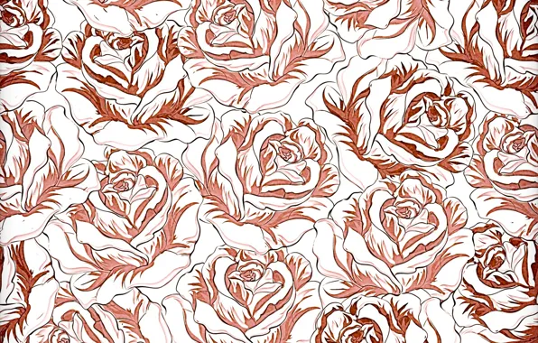 Background, roses, patterns, Roses