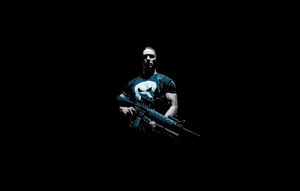 Picture simple background, comics, The Punisher, Frank Castle, comic art, Marvel Comics, gun