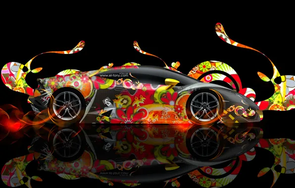 Lamborghini, Abstract, Photoshop, Photoshop, Abstract, Black, Lamborghini, Effects