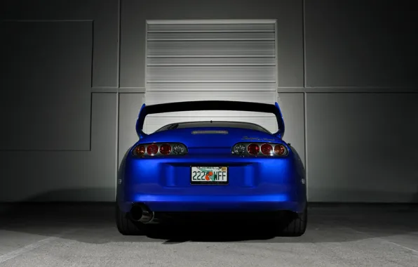 Picture supra, blue, toyota, blue, back, supra, wing, toion