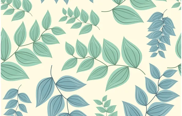 Picture leaves, background, pattern, seamless