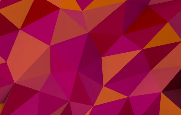 Background, triangles, corners, pink, background, pattern, orange, polyhedra