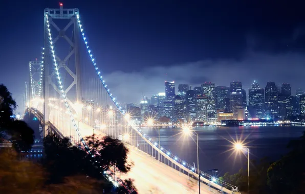 Night, San Francisco, california, CA, night, san francisco, bay bridge