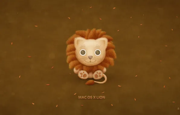 Vladstudio, lion, autumn, leaves, cute, cute lion