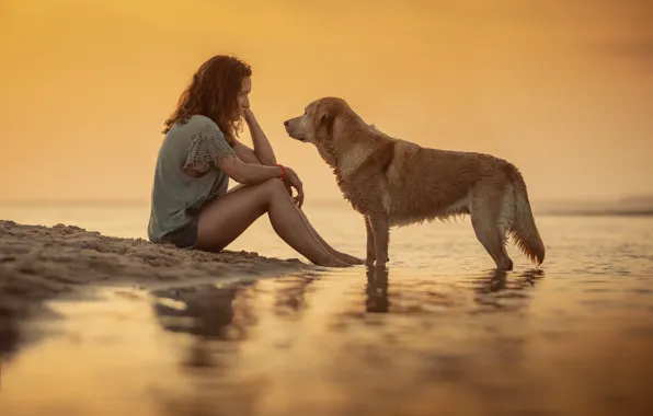 Girl, dog, girl, dog, Alexander Marks