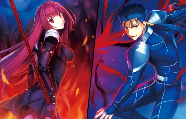 Girl, guy, characters, Lancer, Fate / Grand Order, The destiny of a great campaign