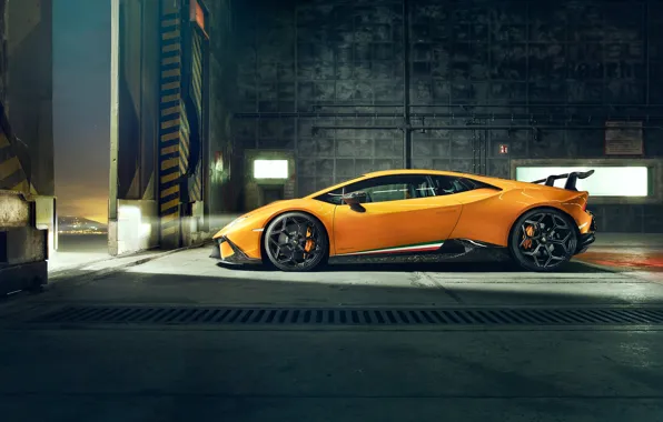 Lamborghini, side view, 2018, Performante, Novitec, Huracan