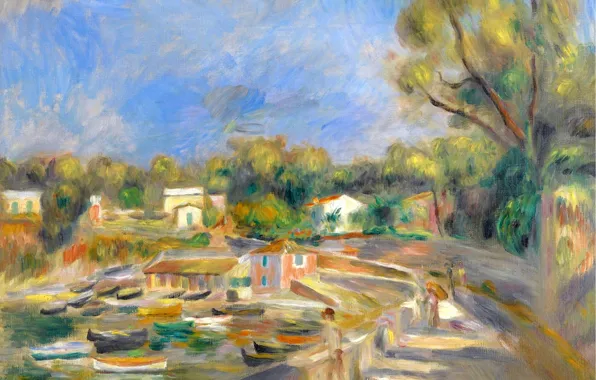 Picture, the urban landscape, 1910, Pierre Auguste Renoir, Pierre Auguste Renoir, Cagnes Landscape