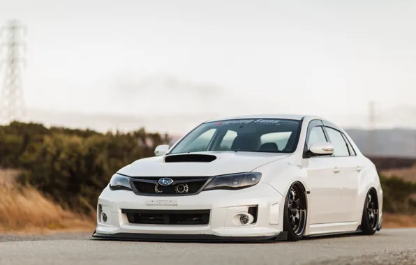 Picture Subaru, WRX, STI, White, Sedan