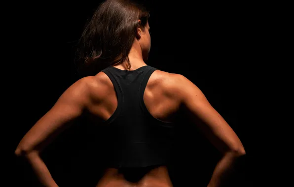 Picture women, fitness, back muscles