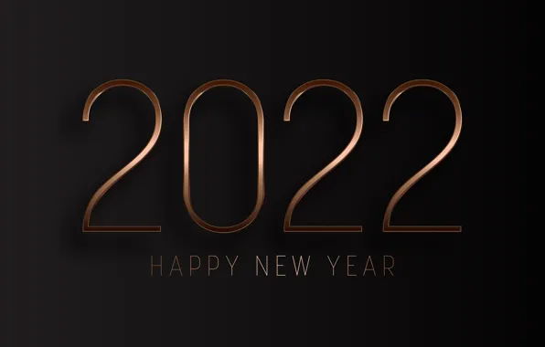 Picture gold, figures, New year, golden, black background, new year, happy, luxury