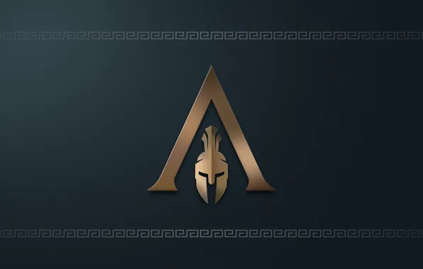 Picture logo, game, minimalism, Ubisoft, Assassin's Creed, digital art, simple background, Assassin's Creed Odyssey