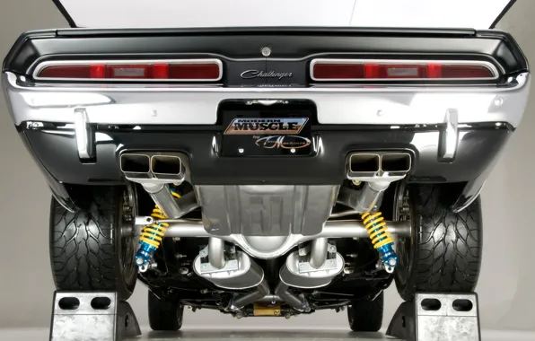 Picture Challenger, Dodge, 1971, back, the bottom