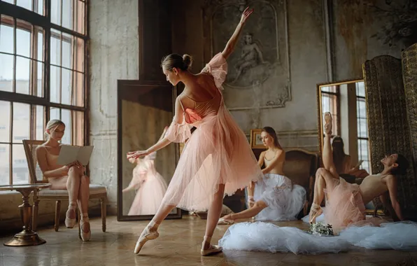 Girls, grace, pack, ballet, Pointe shoes, ballerina, George Chernyadev, Georgy Chernyadyev
