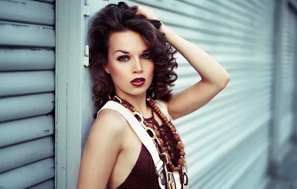 Look, pose, model, hand, portrait, makeup, hairstyle, brown hair