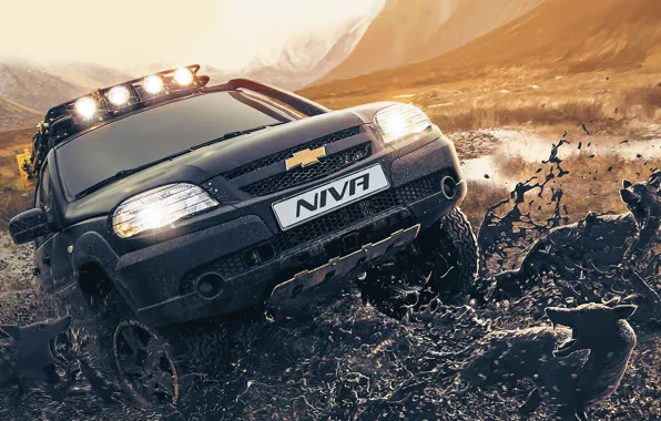 Picture dirt, SUV, Niva, Chevy