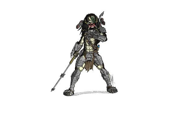 Predator, spear, predator, thing helmet