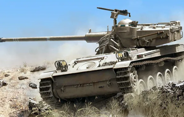 Wallpaper AMX-13/75, figure, 75 mm SA49, Israeli armored forces, French Light Tank