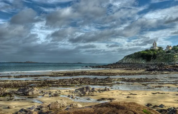 Picture sea, landscape, France, Brittany, St-Quay