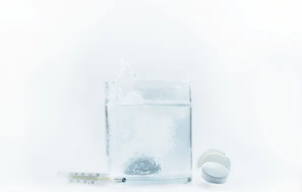 Macro, glass, thermometer