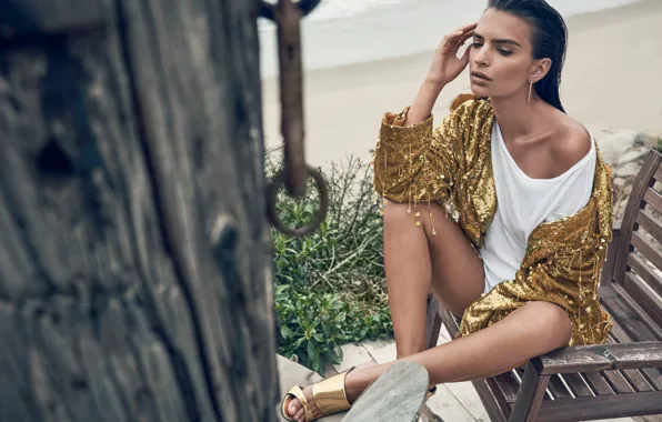 Sand, sea, beach, model, makeup, Mike, actress, brunette