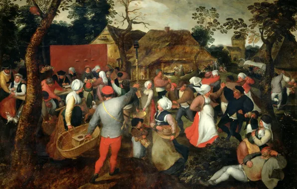 Picture, genre, Jan Brueghel the elder, Wedding Dance
